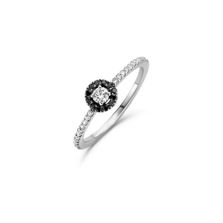 Bague One More Salina en or blanc, diamants et diamants noir