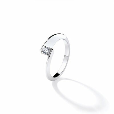 Solitaire Garel Envol en or blanc et diamant de 0.15ct