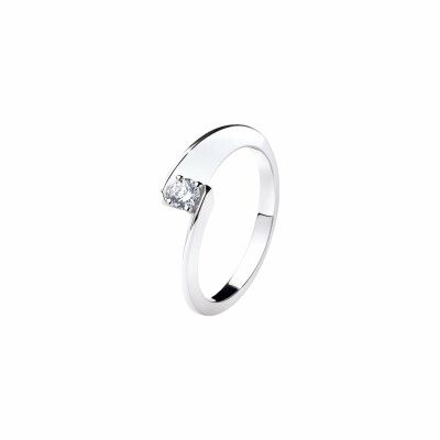 Solitaire Garel Envol en or blanc et diamant de 0.3ct