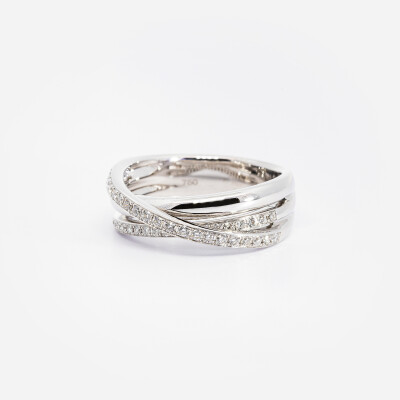 Bague or blanc & diamants  