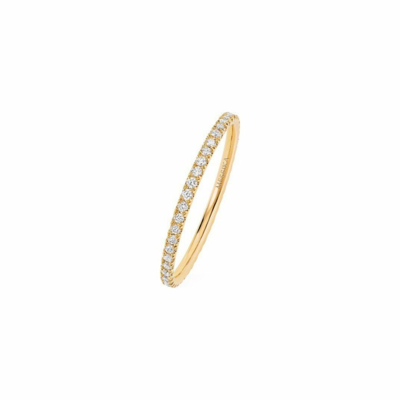 Messika Gatsby XS wedding ring, yellow gold, diamonds