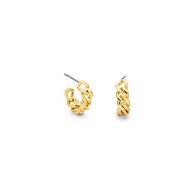 Boucles d'oreilles Boccia Titanium en titane et plaqué or