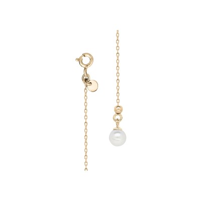 Bijou de dos en argent doré et perle d'imitation