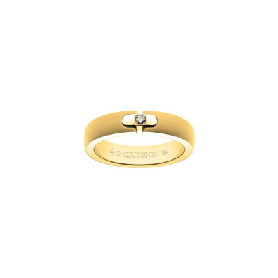 Alliance Pequignet Moorea en or jaune et diamant, largeur 4.5mm