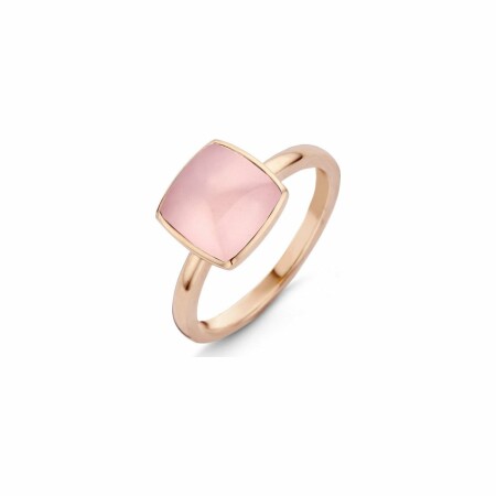 Bague One More Pantelleria en or rose quartz rose sur nacre