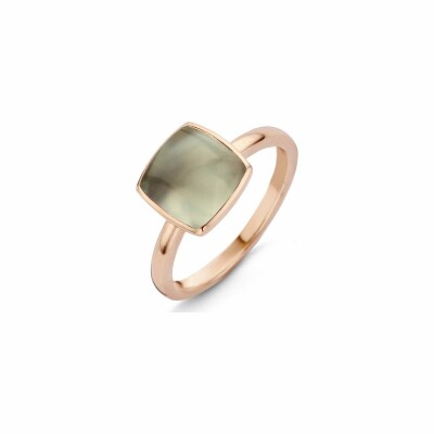 Bague One More Pantelleria en or rose prasiolite sur nacre