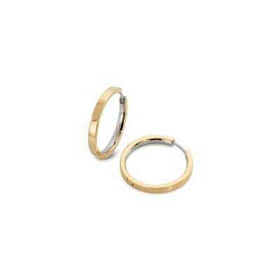Boucles d'oreilles Boccia Titanium en titane et plaqué or