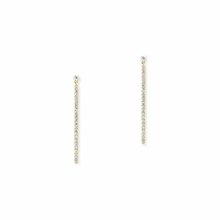 Boucles d'oreilles pendantes Messika Gatsby en or jaune et diamants