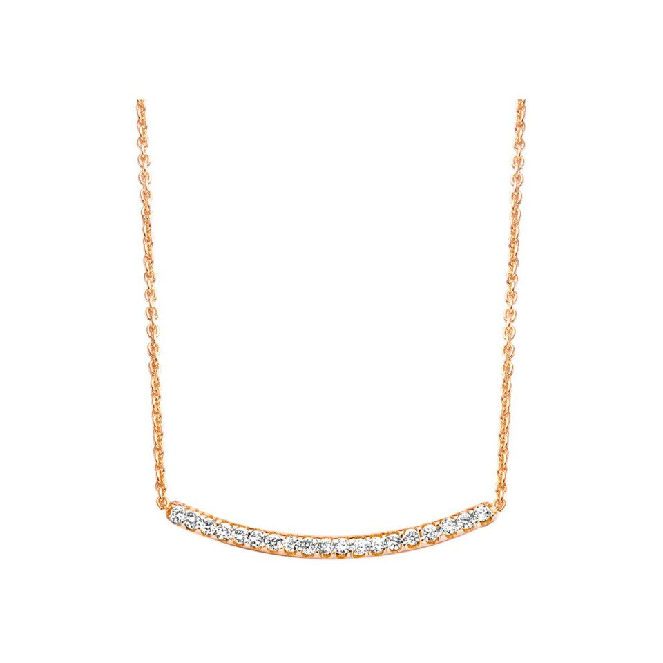 Collier One More Ischia Basic en or rose et diamants