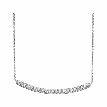 Collier One More Ischia Basics en or blanc et diamants de 0.23ct