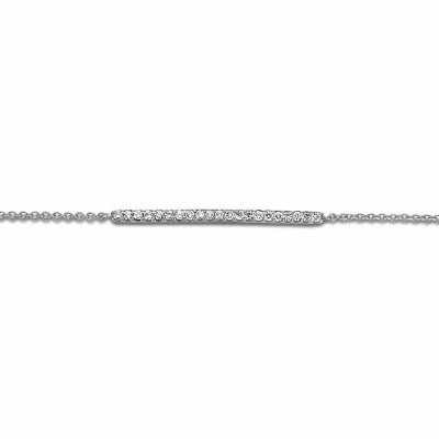 Bracelet One More Ischia basics en or blanc et diamants