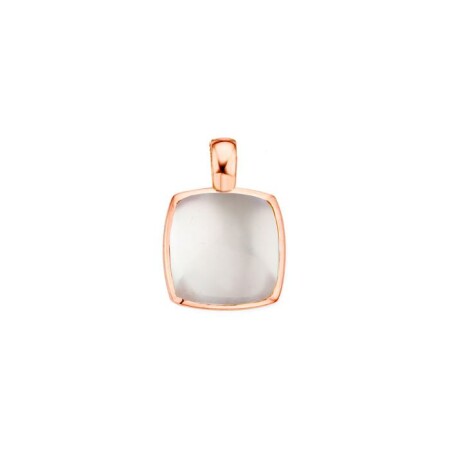 Pendentif One More Pantelleria en or rose et topaze blanche sur nacre