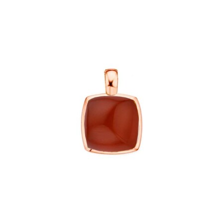 Pendentif One More Pantelleria en or rose et agate rouge