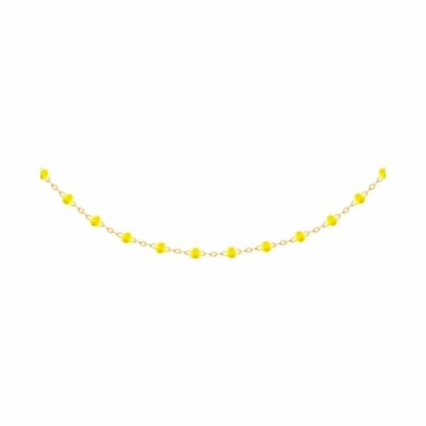 Collier en or jaune et résine