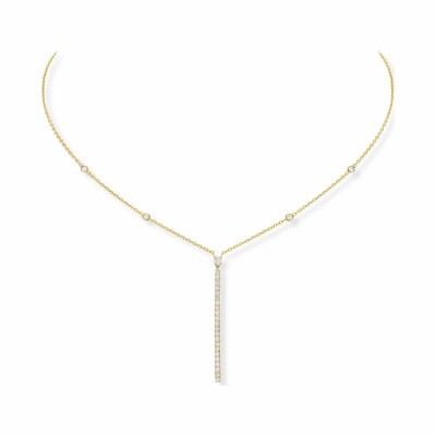 Collier barrette Messika Gatsby en or jaune et diamants