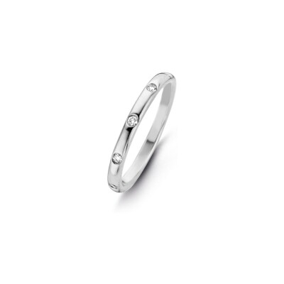 Bague One More Ischia Basic en or blanc et diamants