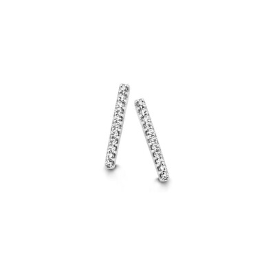 Boucles d'oreilles One More Ischia Basic en or blanc et diamants
