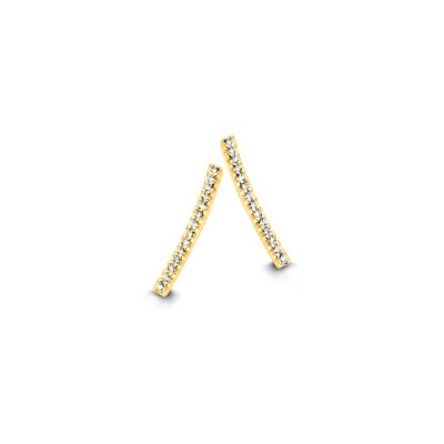 Boucles d'oreilles One More Ischia Basic en or jaune et diamants