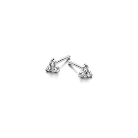 Boucles d'oreilles en or blanc et diamants