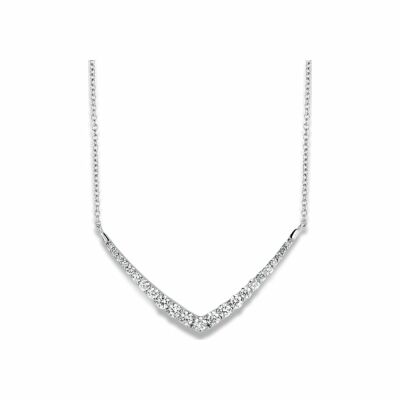 Collier en or blanc et diamants, 0.155ct