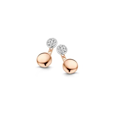 Boucles d'oreilles One More Vulsini en or blanc, or rose et diamants