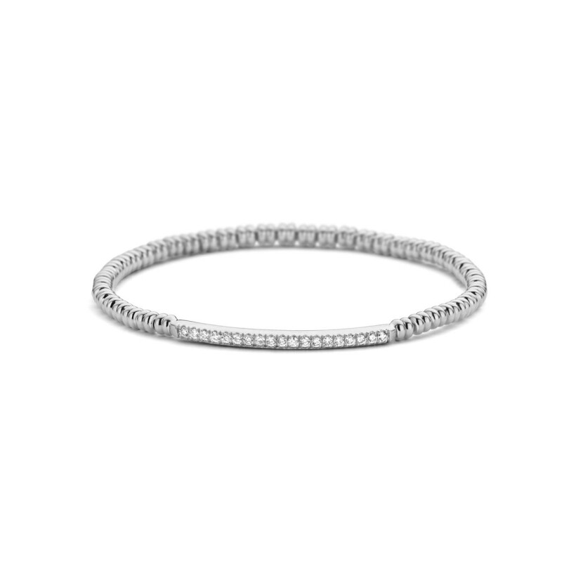 Bracelet One More Ischia Basic en or blanc et diamants