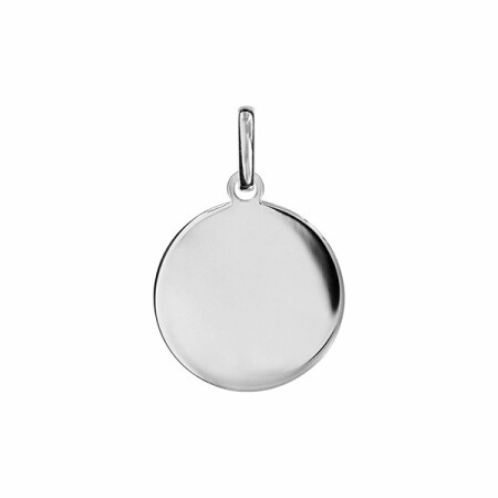 Pendentif argent rhodié rond moyen modèle 19mm