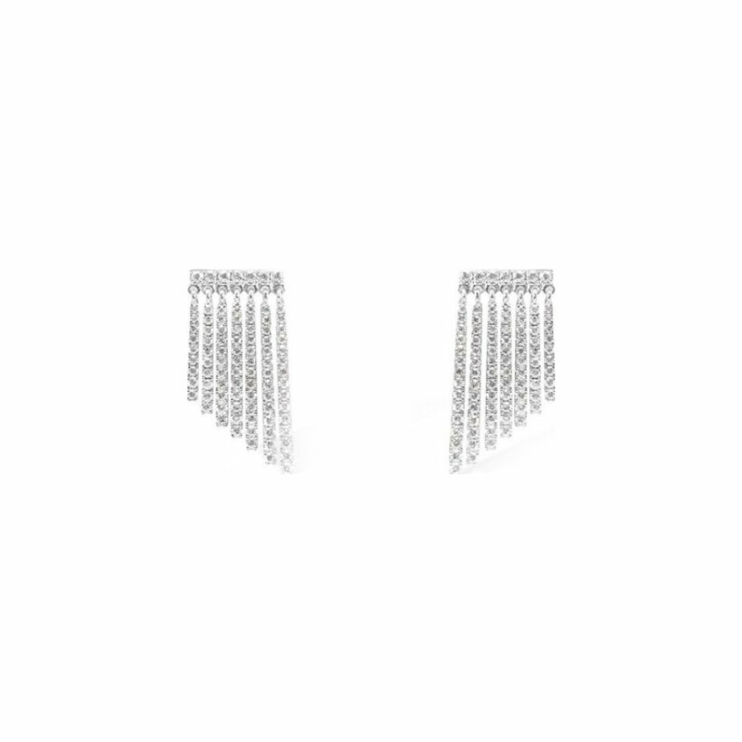 Boucles d'oreilles Messika Daria en or blanc et diamants