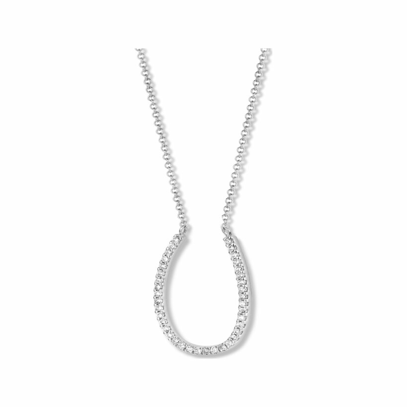 Collier motif en or blanc et diamants de 0.15ct