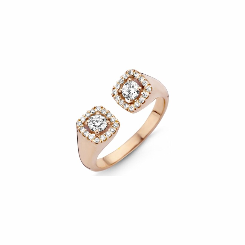 Bague One More Salina en or rose et diamants de 0.32ct