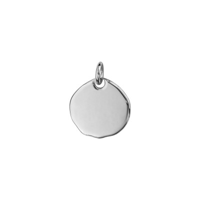 Pendentif galet petit modèle 21 mm en argent massif