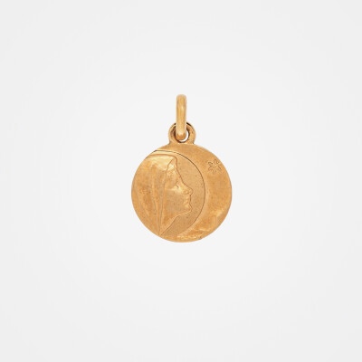 Médaille or jaune vierge de Béthleem