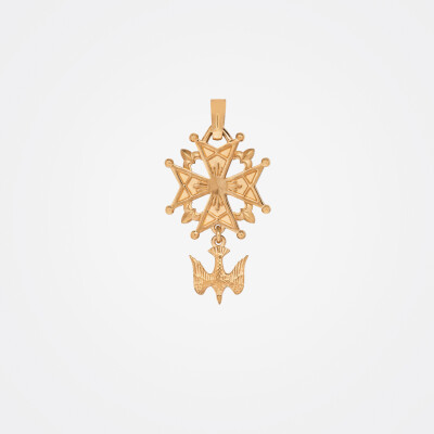 Croix Huguenote or jaune
