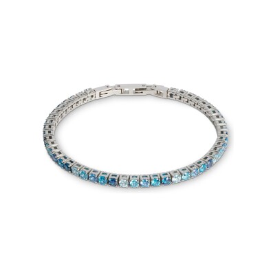 Bracelet Coeur de Lion tennis en acier et zircons