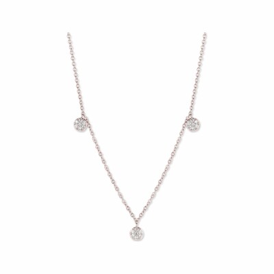 Collier One More Eolo en or rose et diamants de 0.17ct