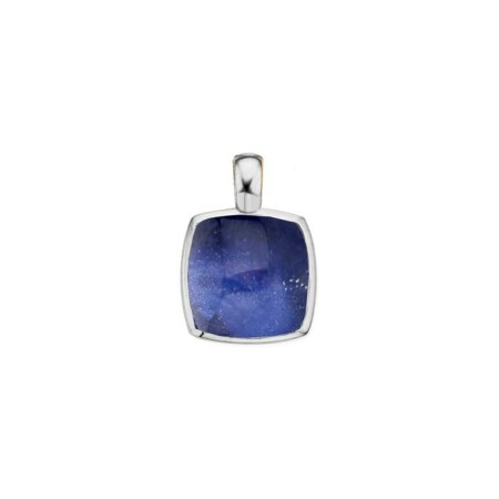 Pendentif One More Pantelleria en or blanc, quartz et sodalite 