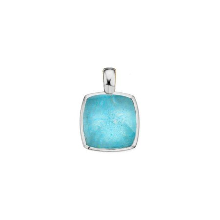 Pendentif One More Pantelleria en or blanc, quartz et amazonite 