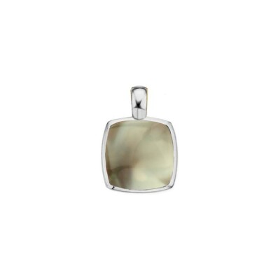 Pendentif One More Pantelleria en or blanc et prasiolite sur nacre