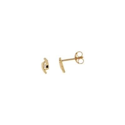 Boucles d'oreilles en or jaune et diamants