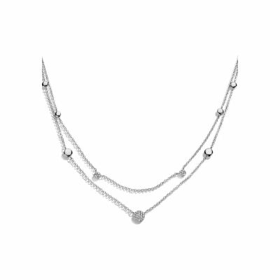 Collier en or blanc et diamants, 0.12ct