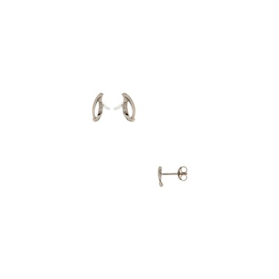 Boucles d'oreilles en or blanc et diamants