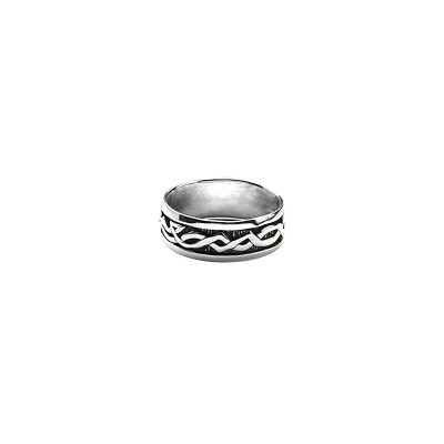 Bague en argent patiné, taille 64