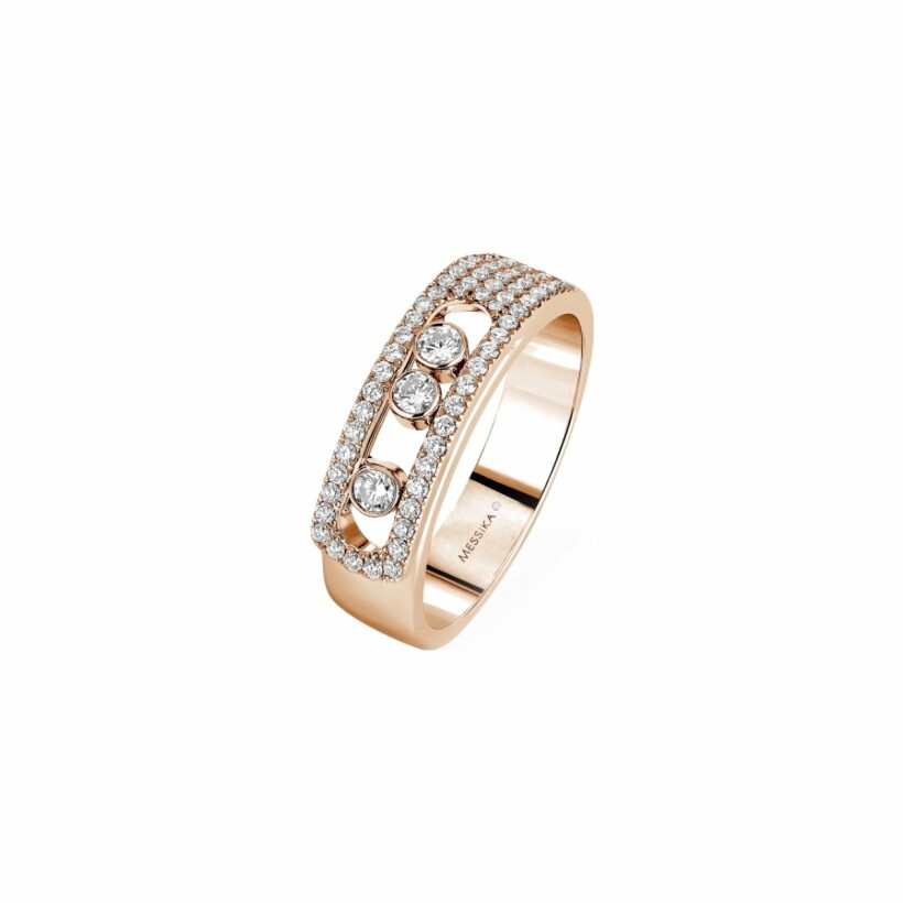 Messika Pavé ring, rose gold, diamonds