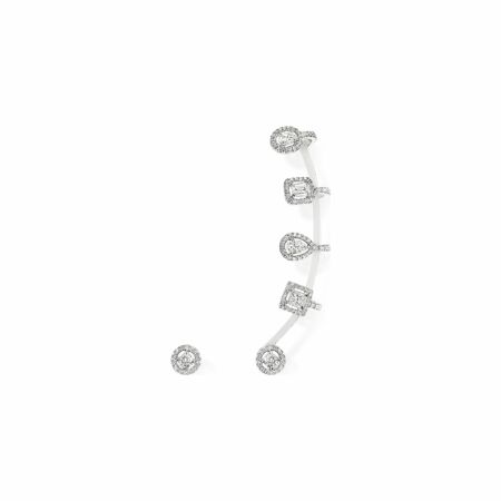 Messika My Twin multiform diamond earrings, white gold, diamonds