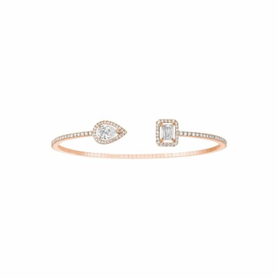 Messika Skinny Toi & Moi bracelet, rose gold, diamonds