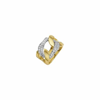 Bague en or jaune et diamants, 0.6ct