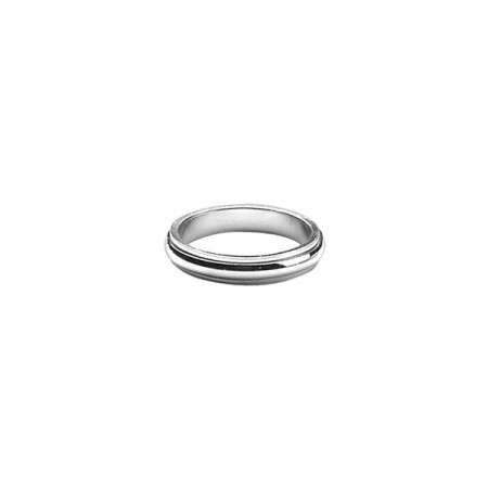 Bague argent rhodié anti stress 4mm