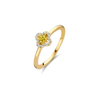 Bague One More Salina en or jaune, diamants et saphir jaune