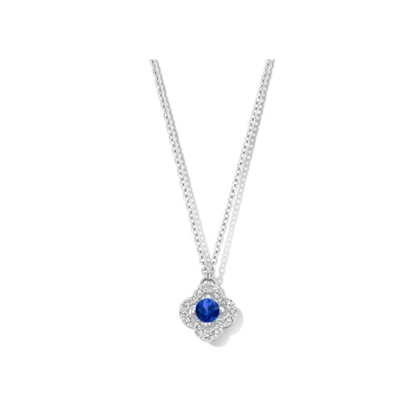 Collier One More Salina en or blanc, saphir bleu et diamants