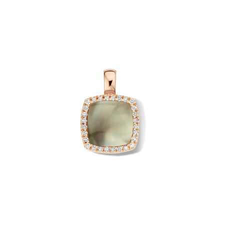 Pendentif One more Pantelleria en or rose, diamants, prasiolite et nacre